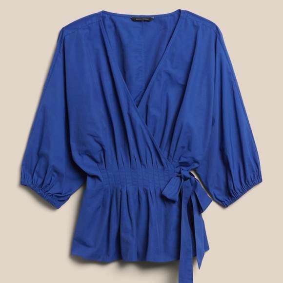 Banana Republic Balloon-Sleeve Wrap Top - Picture 4 of 8
